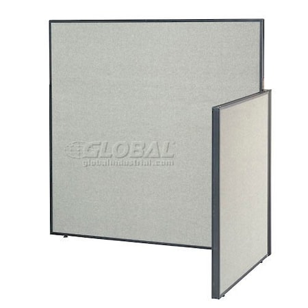 Interion By Global Industrial 48 in D X Back: 60 in; Side: 42 in H, 48 in W X Steel, Gray 240314GY